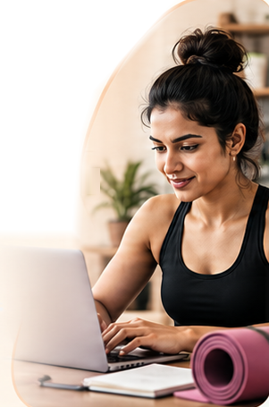 Trainer creating an online course