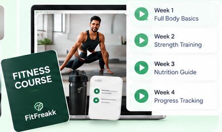 FitFreakk fitness course with weekly video lessons